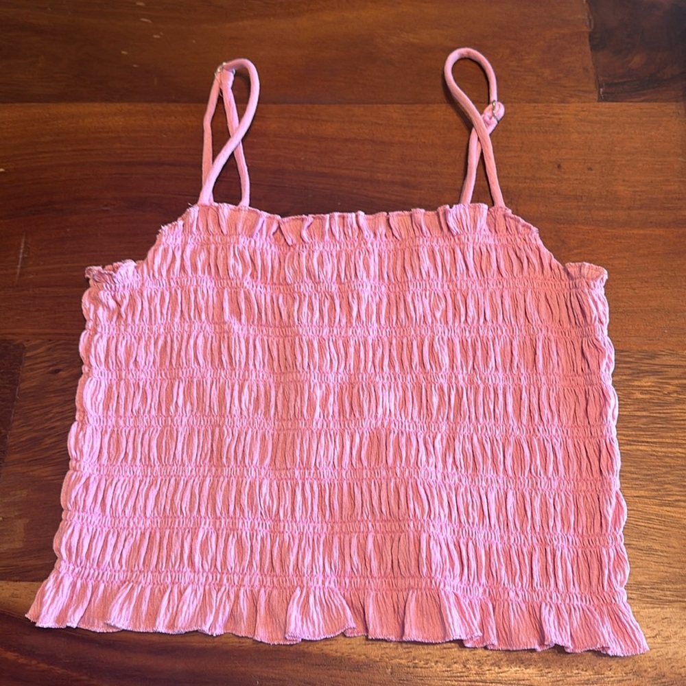 Crop top with ruffles
